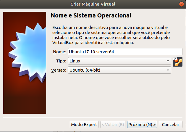 Instalando Ubuntu Server 17.10 no VirualBox